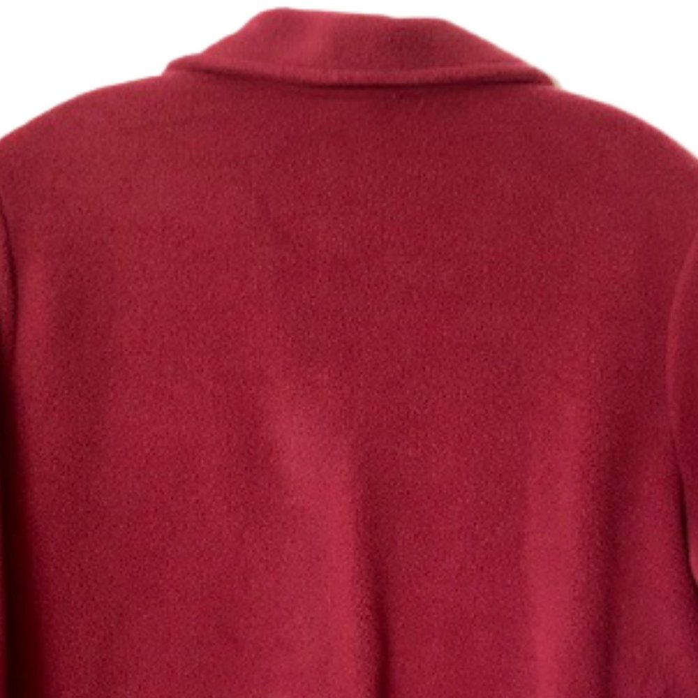 L.L. Bean Maroon Polartec Fleece Blazer Jacket - M - Picture 5 of 11